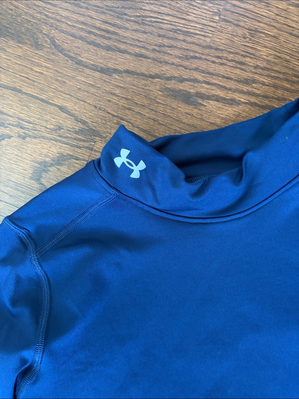 Under Armour Boys' Navy Blue Long Sleeve Performance Top - Picture 2 of 5